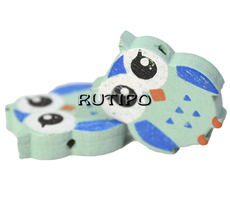 Owl bead 21 * 18mm, pcs