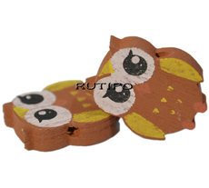 Owl bead 21 * 18mm, pcs