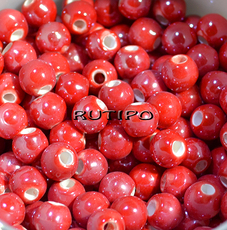 Бусина Pearlized OrangeRed 7мм, шт