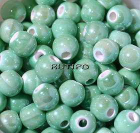 Намистина Pearlized Aquamarine 8мм, шт