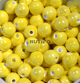Намистина Pearlized Yellow 8мм, шт
