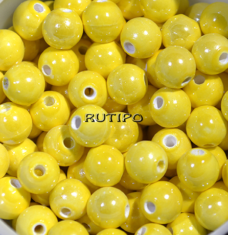 Намистина Pearlized Yellow 8мм, шт