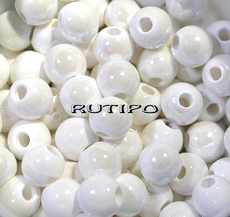 Bead Pearlized White 8mm, pcs