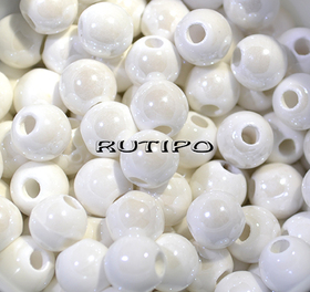 Намистина Pearlized White 8мм, шт