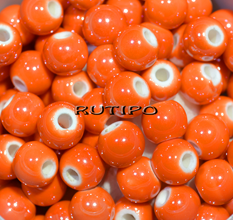 Бусина Pearlized Orange 9мм, шт
