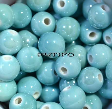 Бусина Pearlized Aquamarine 10мм, шт