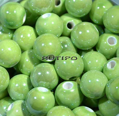 Бусина Pearlized YellowGreen 10мм, шт