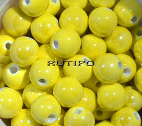 Бусина Pearlized Yellow 10мм, шт