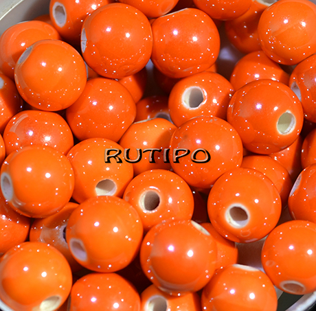 Бусина Pearlized Orange 10-11мм, шт