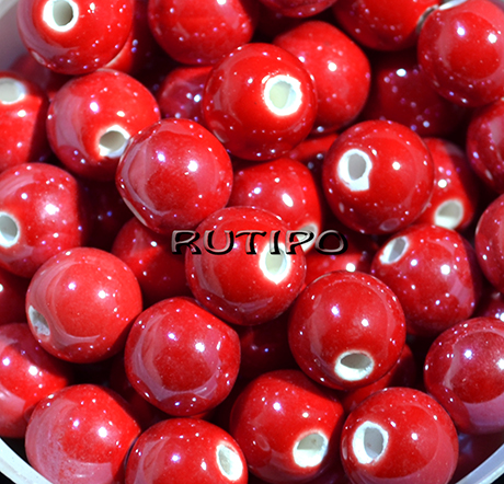 Бусина Pearlized Red 10-11мм, шт