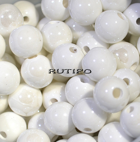 Бусина Pearlized White 10мм, шт 