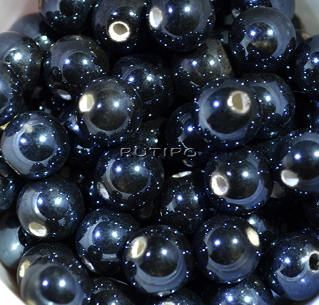 Бусина Pearlized Black 10мм, шт