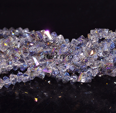 Triangle beads, Lilac AB, 6*5*3.5mm, about 87pcs/strand