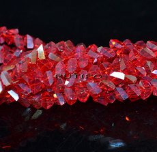 Triangle beads, FireBrick AB, 6*5*4mm, about 91pcs/strand