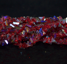 Triangle beads, DarkRed AB, 6*5*3.5mm, about 95pcs/strand