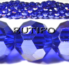 Dark Blue AB Beads, 6mm, 100pcs