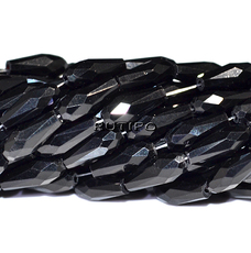 Намистини крапля Black 10*4мм, нитка 34см (бл. 34шт)