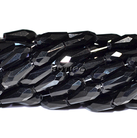 Бусины капля Black 10*4мм, низка 34см(ок. 34шт)