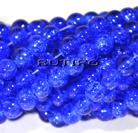 Бусина Cracкle Blue,6 мм, шт