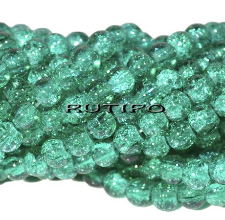 Бусина Crackle MediumSeaGreen 6мм, шт