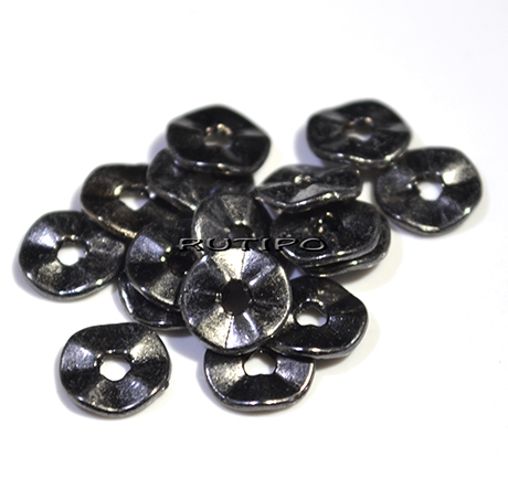 100шт, Разделители диск, Gunmetal 7*1мм