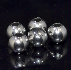 Hollow Stainless Steel bead 8mm, pcs.