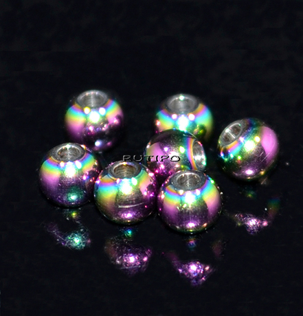 Бусина мед.сталь Rainbow 4мм, шт