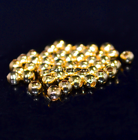 Бусина мед.сталь 24K Gold Plated 4мм, шт