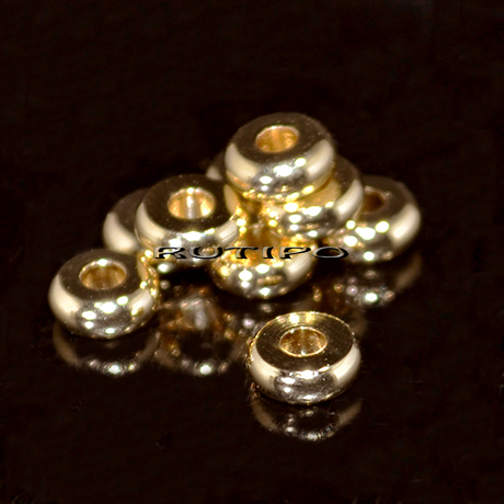 Бусина мед.сталь 18k Gold Plated 5*2мм, шт