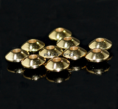 Бусина мед.сталь 24K Gold 6*3мм, шт