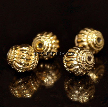 Бусина мед.сталь 18k Gold Plated 9*8мм, шт