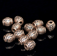 Antique copper bead 6mm, pcs.