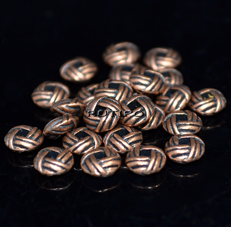 Бусина "Узел" Antique copper, 6*3мм, шт