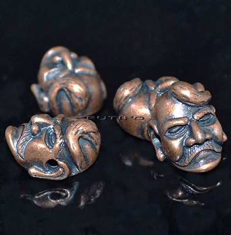Бусина "Козак" Antique copper 15*12*10мм, шт