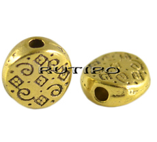 Bead Antique gold, 7*3mm, pcs