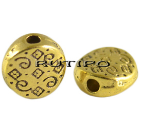 100шт, Бусины Antique gold, 7*3мм