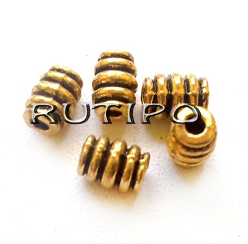 60шт, Бусины Antique gold, 7*5мм