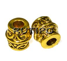 Bead Antique gold, 8*8mm, 100pcs