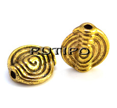 Antique gold bead 12*4mm, 100pcs