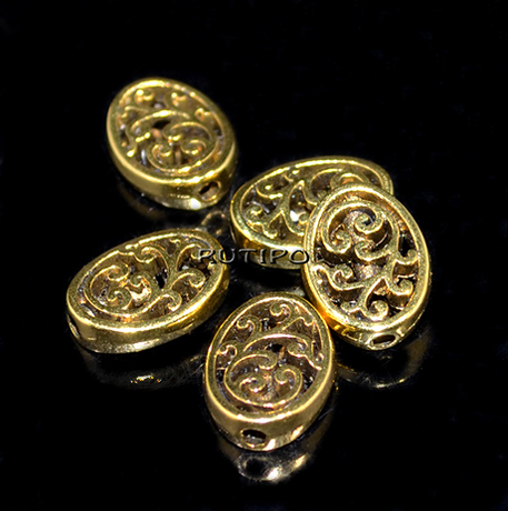 Намистина Antique gold 13*10*3мм, шт