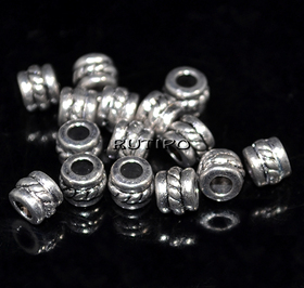 Бусина Antique Silver 5*4 мм, шт 