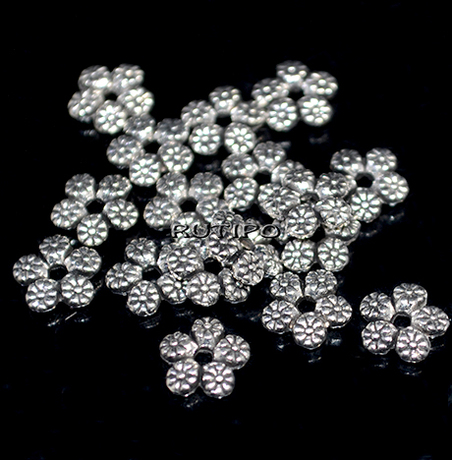 Разделитель "Цветы", Antique Silver 7*2мм, шт