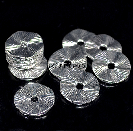 Бусина-диск Antique Silver, 13*1мм, шт
