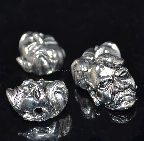 Бусина "Козак" Antique Silver 15*12*10мм, шт