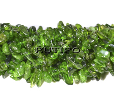 Beads Chrome-Diopside tumbling 3-6mm, low 40cm