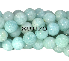 Natural amazonite beads 8mm, pcs
