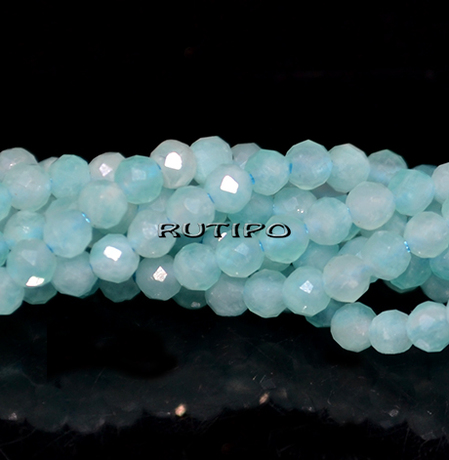 Faceted Amazonite beads 2.5mm, about 175pcs/strand