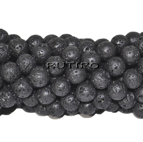 Lava bead (basalt) 6mm, about 60pcs/strand