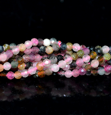 Tourmaline beads 2mm, about 210pcs/strand