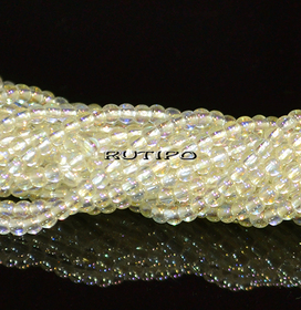 Бусины Rainbow ChampagneYellow, 2мм, низка 36см (ок. 180шт)